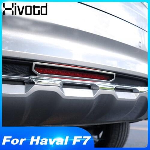 Hivotd For Haval F7 F7X 2019 Car Rear Brake Light Shade Trim Strips Protector Frame Exterior Decoration Strips Chromium Styling
