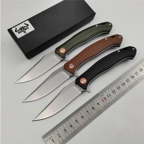 KESIWO GT958 Folding Blade D2 Tactical Camping Hunt Survival Pocket Rescue Fruit Handle Micarta Outdoor EDC Tool Kitchen Knife
