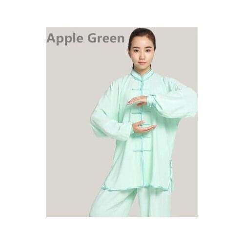 G-LIKE Long Sleeve Martial Art Suits Tai Chi Clothing No Shrink Stage Uniform 12 Pure Color 7 Sizes