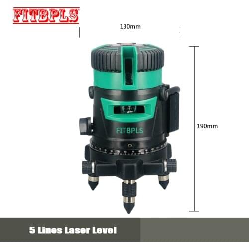 5 lines 6 points Laser Level Green Laser Lines Multipurpose Cross-Line Outdoor Tilt Mode Can be Used with Detector