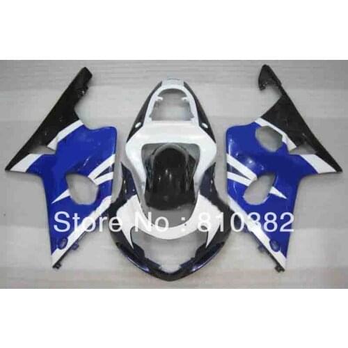 HOT!!Fairing kit for GSXR1000 00 01 02 GSXR 1000 GSX-R1000 K2 2000 2001 2002 BLUE WHITE black Fairings set SQ90