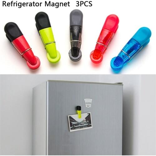 Refrigerator Magnet clip Cabinet Doors Fridge magnet Message posted Creative Household Adornment Food Seal Clamp Kitchen tools