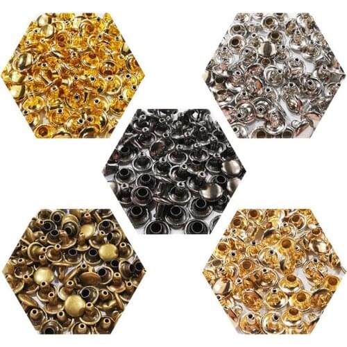 Small double-sided knock nails diy manual materials rivet accessories belt fixed clip nails personal hand accessories