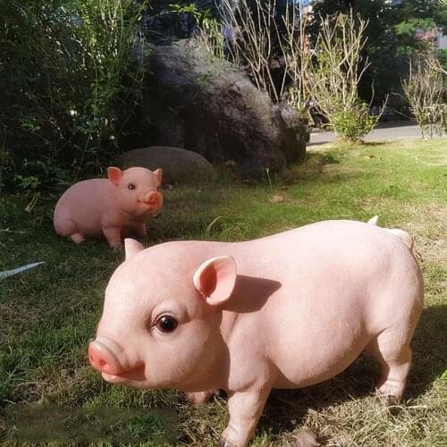 Cute Decoration Resin Crafts Kawaii Figures Piggy Model Gardening Sculpture Counter Home Decor Gift Sweet Piggarden Accessories