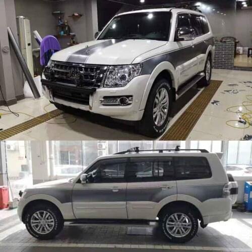 SUV sticker pull flower color strip Pajero V93 V97 body exterior decoration sticker For Mitsubishi Pajero V93 V97 2019