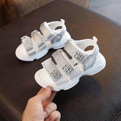 New Baby Girls Sandals Summer Kids Beach Shoes Soft Non-slip Toddler Infant Outdoor Sport Sandal Children Open Toe Princess Shoe