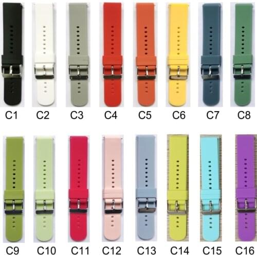 20mm Silicone Detachable Watch Strap is Suitable For Huawei GTR, Amazfit GTS, Xiaomi, Samsung And Other Smart Watch 20mm Straps
