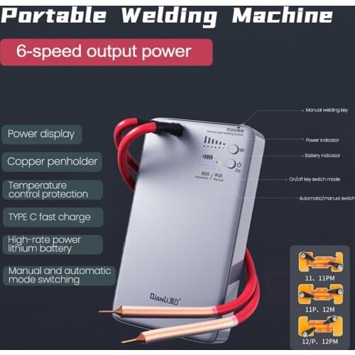 Welding Machine Small Welding Tool Household for 18650 Battery Automatic Manual Modes 6 Output Power Adjustable Power Display