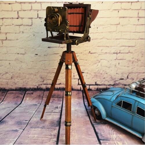 D three camera tripod retro decor accessories tin old studio camera model creative Home Furnishing ornaments