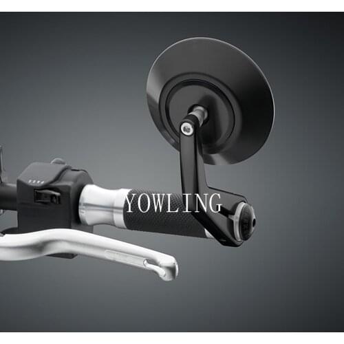 YOWLING Round 7/8" Handlebar Aluminum Motocycle Rearview Mirrors Moto End Motor Side Mirrors Motorcycle Cafe Racer Accessories