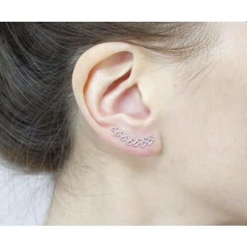 Oly2u Leaves & Branches Earrings Women for Women Engagement Jewelry Ear Cuff Gold-color Earring Wholesale orecchini