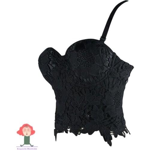 Corset Women Steampunk Corset Bra Tops White Black Lace Bralette Push up Bras for Women Wedding Bridal Bustiers Top Plus Size6XL