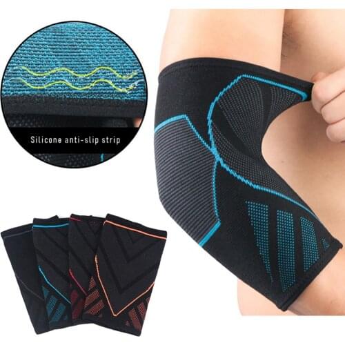 1PCS Elbow Support Elastic Sport Elbow Protective Pad Absorb Sweat Sport Basketball Arm Sleeve Elbow Brace