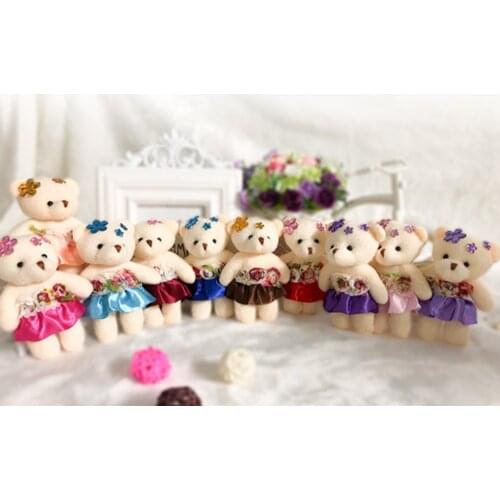 13CM Diamond teddy Bear plush toy wedding throw doll holiday gift cartoon doll wholesale