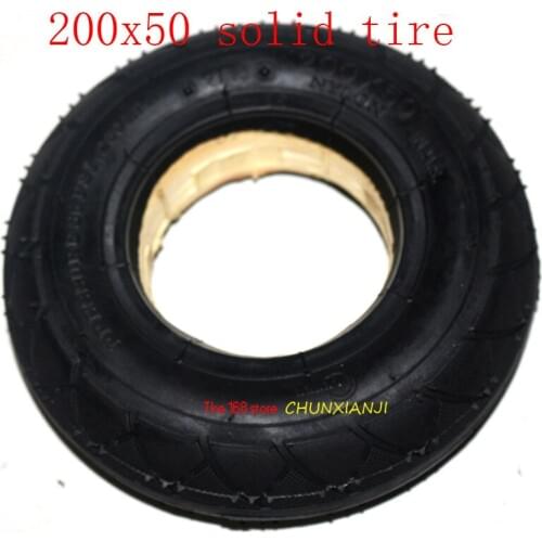 200 x 50 (8x2) solid tyre/ foam filled 200*50tyre for Mobility Scooter wheelchair tire for Razor E100 E125 E200 Scooter Vapo