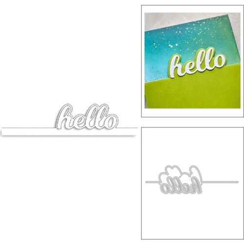 2020 New English Words Hello Metal Cutting Dies For DIY Cut Paper Craft Making Background Greeting Card Scrapbooking NO Stamps