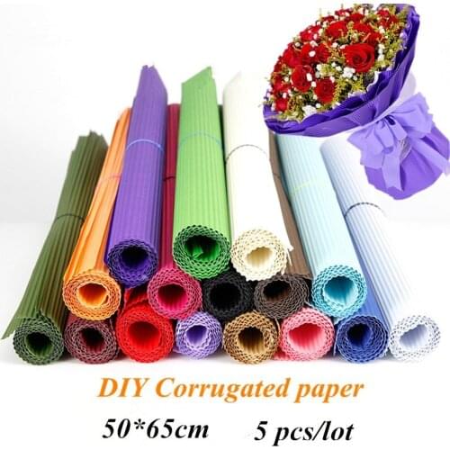5pcs Child Handmade Origami Paper Color Corrugated Paper Kid DIY Scrapbooking Craft Paper Packs Flower Wrapping Paper