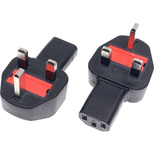 UK to IEC320 C13 Power adapter, British BS1363 male to IEC320 C13 female Right Angle AC Plug, UK 3pin to PDU/UPS Conversion plug