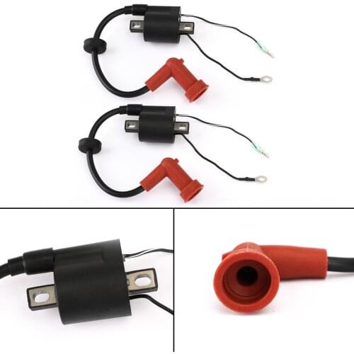Artudatech 2x Outboard Engine Ignition Coil fit for Yamaha 40hp 40X E40X MHL 66T-85570-00