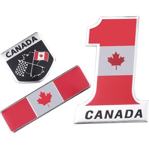 Car Styling Canada National Flag Emblem Badeg Aluminum Decal Sticker A Body Window Truck Motorcycle Car Accessories