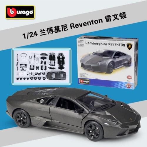 Bburago Diecast 1:24 Reventon Sport Car Assemble Version Alloy Model Car Adult Collection Toy for Children