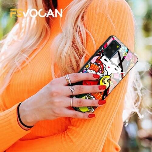 Sushi Phone Case For Samsung Galaxy A71 A51 S10 S21 S20 FE Plus A70 A50 Note 20 10 Ultra Japanese Salmon Sashimi Cartoon Cover