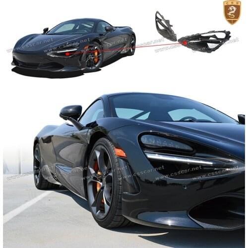 CSSCAR Hot Sale Car Parts Auto Headlight Cover dry carbon fiber Front Light eye housing Cover Parts for Mclaren 720s OEM Style