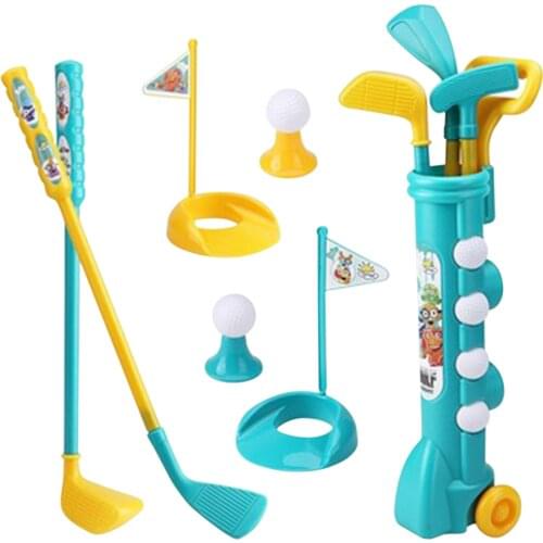 Kids Golf Toy Play Set Child Golf Set Interactive Sports Gift Toys Kids Active Early Education Toy Outdoor Play Sport Game Set