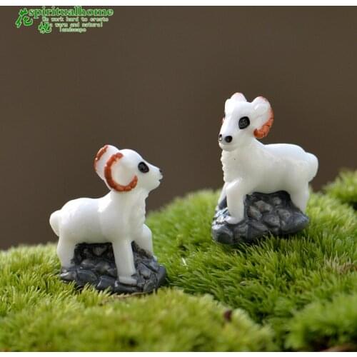 2pcs Lovely Poultry Animals Simulation Goat figure miniatures Sheep Model Action Figure Figurines Education Kids Toy