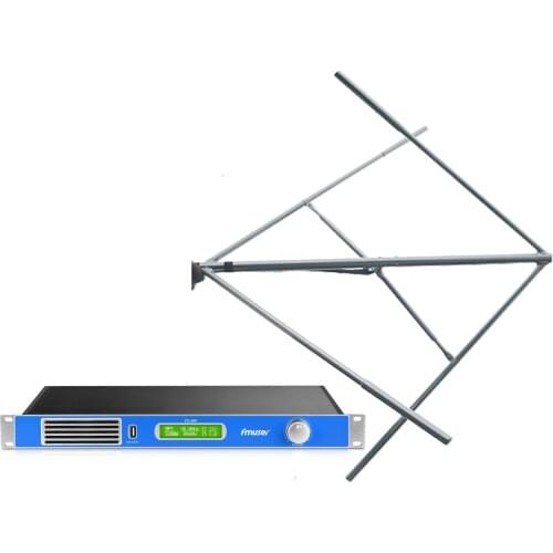 FMUSER FU-200A 200W FM Radio Broadcast Transmitter + CP100 Circularly Polarized Antenna Kit for Church, Car Cinema