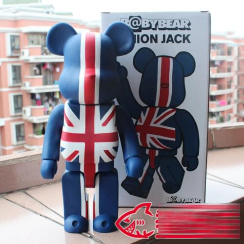 Hot Sale Bear British Style 400% Large Size Decoration Doll Brick 28cm W/ Yellow Box