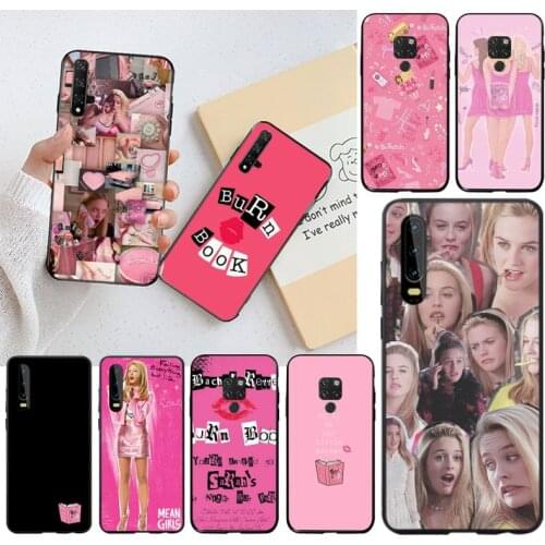 HPCHCJHM Burn Book Mean Girls Kiss Customer Phone Case for Huawei P40 P30 P20 lite Pro Mate 20 Pro P Smart 2019 prime