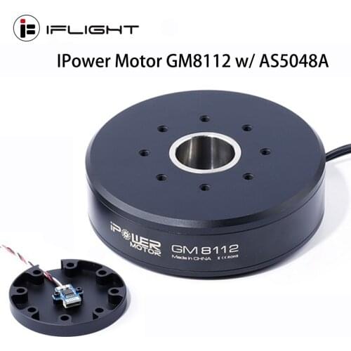 IFlight IPower Motor GM8112 90T Brushless Gimbal Motor 22mm Hollow Shaft With AS5048A Coder Compatible for 5-6kg Camera