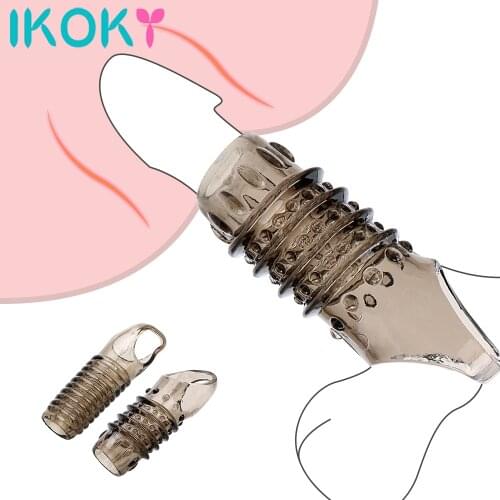 IKOKY 2pcs Cock Ring Penis Ring Penis Enlargement Delayed Ejaculation For Men Adult Products