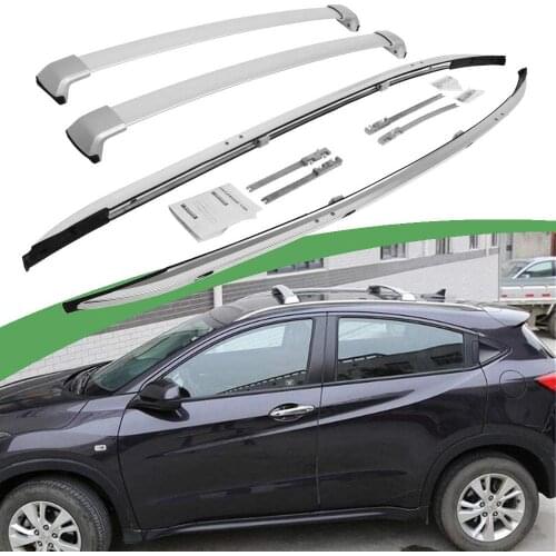 4Pcs left right Aluminium roof rack cross bar rail fits for H-o-n-d-a Vezel HRV HR-V 2016 2017 2018 2019 2020