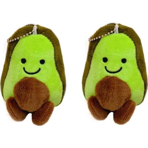 Cartoon Fruits Soft Mini Kawaii Plush Keychain Doll Toys Stuffed Toy Avocado Plush Toy For Girls Boys Doll Pendant Toys 13cm