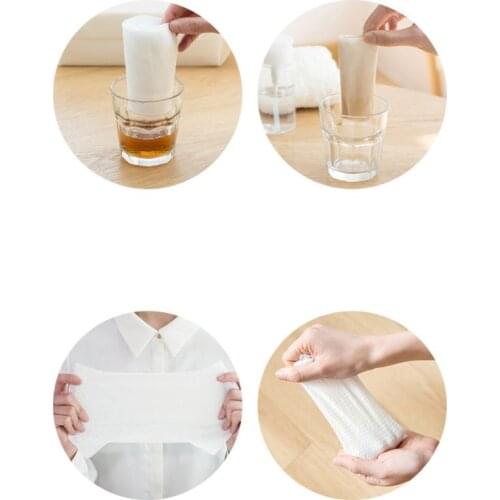 80pcs/pack Disposable Cotton Face Tissue Towel Wipes Makeup Remover Facial Cleansing Washcloth Pearl Home Travel Wet Dry