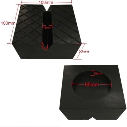 10cm Car Jack Pad Anti-slip Big Jacking Lifting Car Rubber Pad Slotted Frame Rail Floor Jack Guard Adapter Auto Car Repair Tool