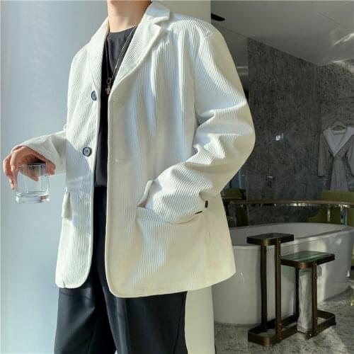 Luxury Men Corduroy Blazer New 2020 Winter Fashion Vintage High Quality Jackets Coats Men Suit Terno Masculino Blazers Men