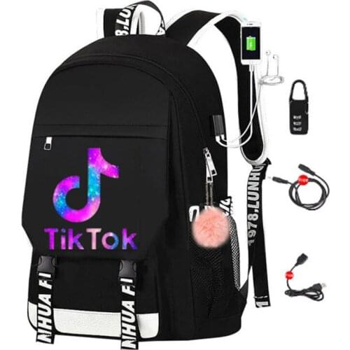 New TIK TOK Backpack Character App TIK TOK Backpack Men Women Travel Laptop Teens School Bags Gift Girls Boys Mochilas