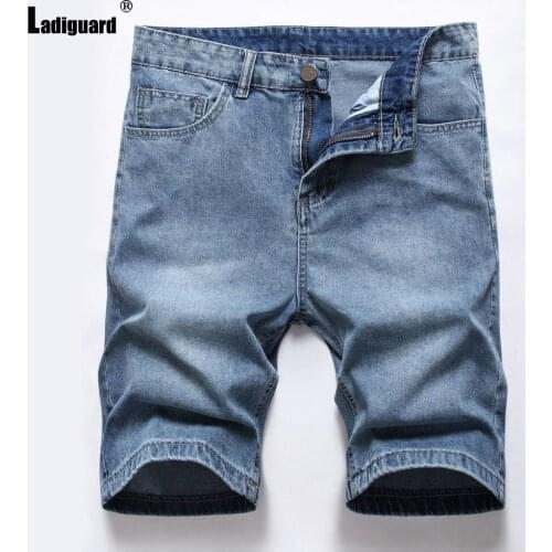 Sexy Fashion Men Denim Shorts Hole Ripped Jean Half Pants with Pocket European Style 2021 Summer Casual Skinny Demin Short Jeans