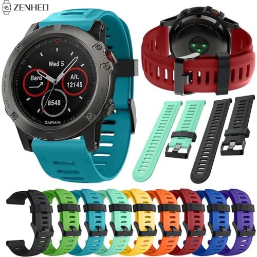 26mm Silicone Strap For Garmin Fenix 5X/5X Plus Replacement Bracelet Wrist Band For Garmin Fenix 3/3 HR Smart Watch Band