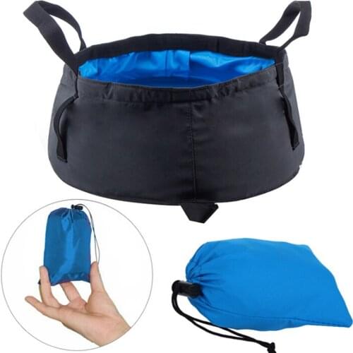 8.5L Folding Bucket Portable BPA-Free Camping Wash Basin Anti-leak Water Container with Handle for Outdoor Hiking Fishing Travel