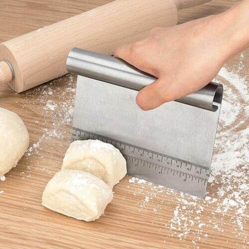 Stainless Steel Cake Scraper Pastry Cutters Baking Dough Scraper Fondant Spatulas Edge DIY Baking Tools Kitchen Accessories