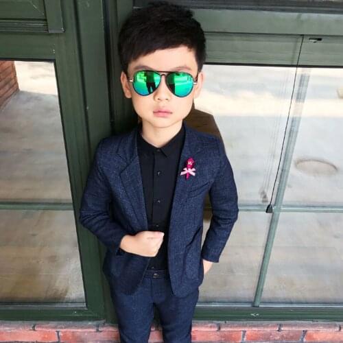 2021 Infant Kids Baby Boys Clothes Sets Long Sleeve Top Formal Coat+Pant 2Pcs Outfits Fashion Little Boys Spring Autumn Clothes