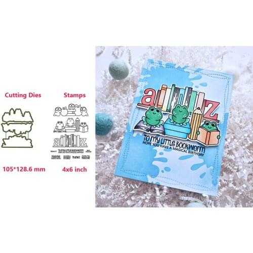 All booked up stamps with matched metal cutting dies for Scrapbook cards making paper craft knife mould new 2020