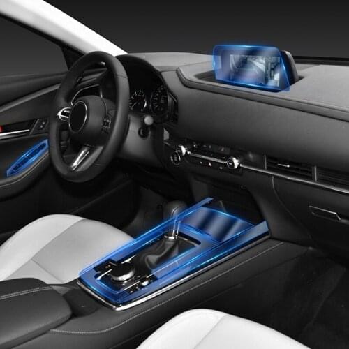 Car Interior Center Console Protective Film TPU Interior Anti-Scratch Protective Film for Mazda CX-30 2020 2021