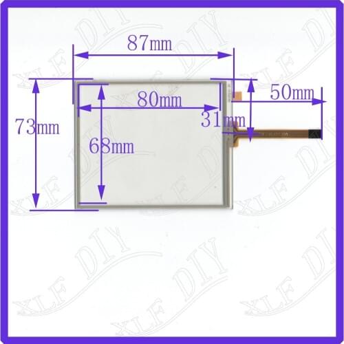 ZhiYuSun AN 3752 87*73mm compatible resistance screen NEW 3.8inch 4 line For CarDVD touch screen panel