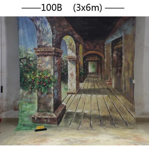 10*20ft Hand Painted Muslin scenic Backdrops for photography,photo studio background backdrop100B ,vintage photography backdrops