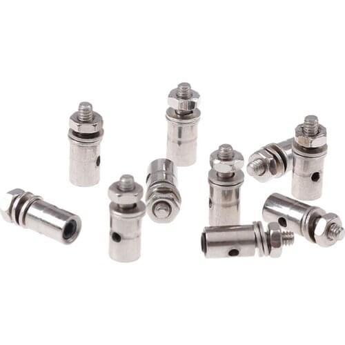 10Pcs 2.1mm/1.8mm/1.5mm/1.1mm RC Adjustable Diameter Helicopter Rc Boat Airplane Boat Pushrod Linkage Stopper Servo Connectors